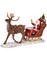 Contemporary Home Living 19" Santa In Sleigh with Reindeer Christmas Tabletop Figurine